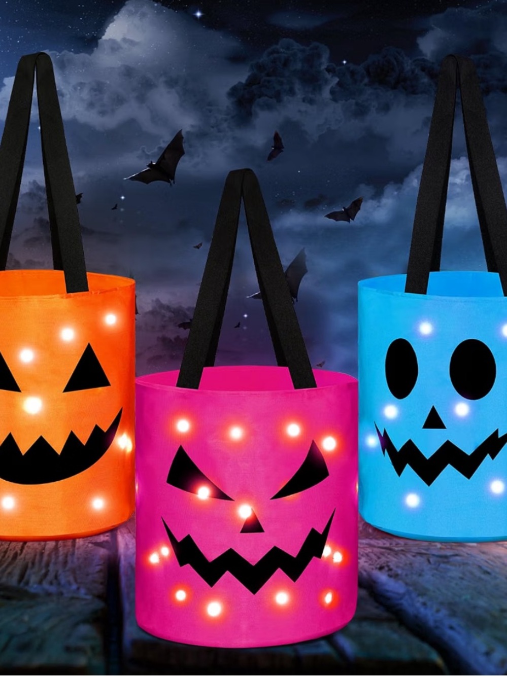LED Halloween Trick or Treat Bags Light up-Choice